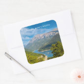 Aangepaste tekst Montenegro Vierkante Sticker (Envelop)