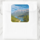 Aangepaste tekst Montenegro Vierkante Sticker (Tas)