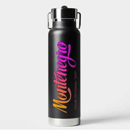 Aangepaste tekst Montenegro Waterfles (Voorkant)