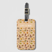 Aangepaste tekst mooi patroon voor herfst liefhebb bagagelabel (Voorkant (verticaal))
