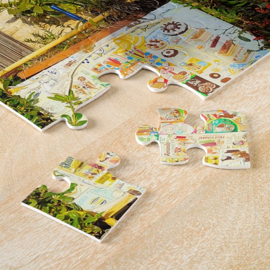 Aangepaste tekst, mooi uitzicht van Alberobello, A Legpuzzel (Zijkant)