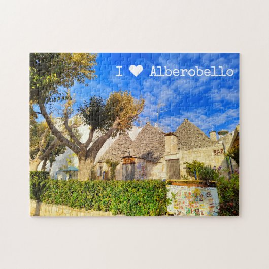 Aangepaste tekst, mooi uitzicht van Alberobello, A Legpuzzel (Horizontaal)