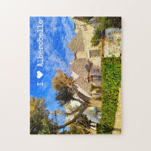 Aangepaste tekst, mooi uitzicht van Alberobello, A Legpuzzel (Verticaal)