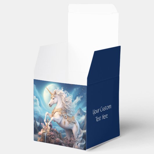 Aangepaste tekst Mooie Eenhoorn Bedankdoosjes (Geopend)