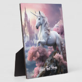 Aangepaste tekst Mooie Eenhoorn Fotoplaat (Zijkant)