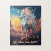 Aangepaste tekst Mooie Eenhoorn Legpuzzel (Verticaal)