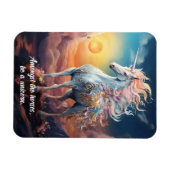 Aangepaste tekst Mooie Eenhoorn Magneet (Horizontaal)