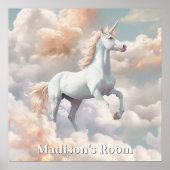 Aangepaste tekst Mooie Eenhoorn Poster (Voorkant)