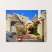 Aangepaste tekst, mooie stad Alberobello, Puglia Legpuzzel (Horizontaal)
