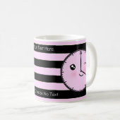 Aangepaste tekst/ Moppig Kawaii klokvlak Pastel st Koffiemok (Voorkant rechts)