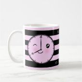 Aangepaste tekst/ Moppig Kawaii klokvlak Pastel st Koffiemok (Links)