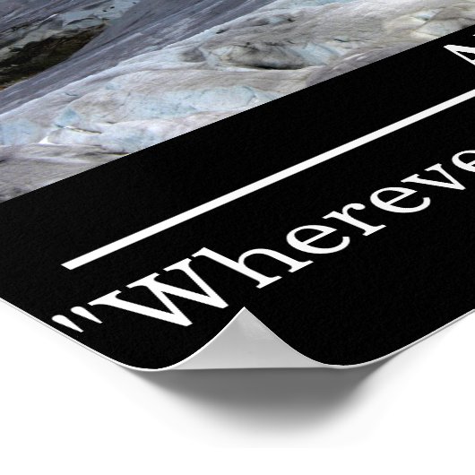 Aangepaste tekst Motivatie Poster Rhone Glacier (Hoek)