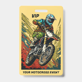 Aangepaste tekst Motocross Badge