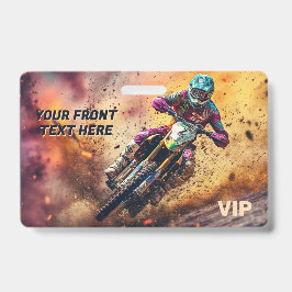 Aangepaste tekst Motocross Badge
