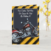 Aangepaste tekst / Motorclub Motor Bike Lover Kaart (Gele Bloem)