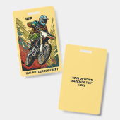 Aangepaste tekst Motorcross Badge (Voor- en achterkant)