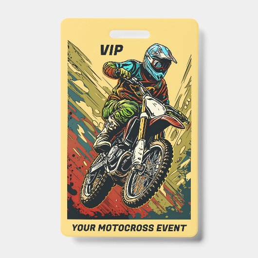 Aangepaste tekst Motorcross Badge (Voorkant)