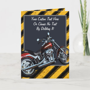 Aangepaste tekst/ Motorfieclub Motorbike Lover Kaart