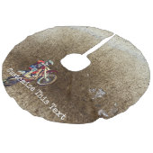 Aangepaste Tekst / Motorfiets Mannen Mudding Boy S Imitatie Linnen Kerstboom Kleed (Gekanteld)