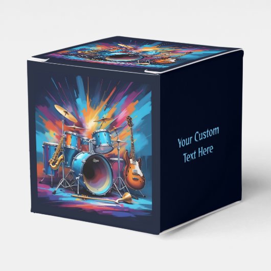 Aangepaste tekst Muziekinstrumenten Bedankdoosjes (Voorkant Zijde)