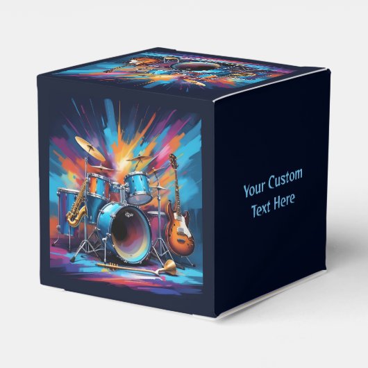 Aangepaste tekst Muziekinstrumenten Bedankdoosjes (Achterkant)