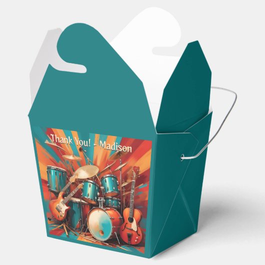 Aangepaste tekst Muziekinstrumenten Bedankdoosjes (Geopend)