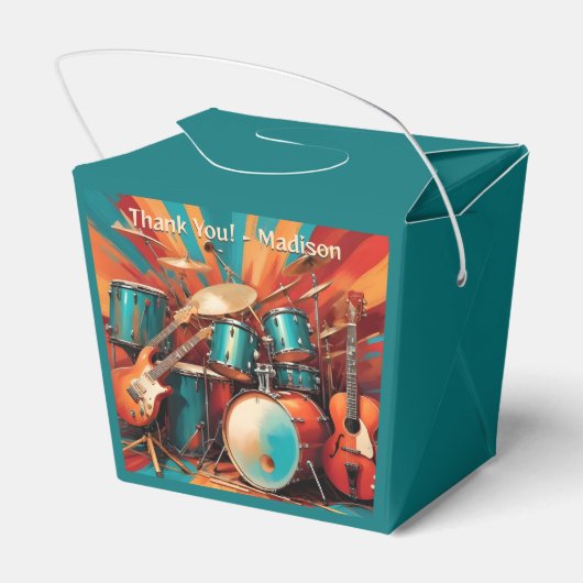 Aangepaste tekst Muziekinstrumenten Bedankdoosjes (Achterkant)