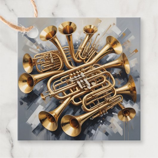 Aangepaste tekst Muziekinstrumenten Bedankjes Labels (Voorkant)