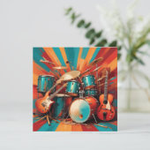 Aangepaste tekst Muziekinstrumenten Kaart (Staand voorkant)