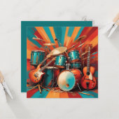 Aangepaste tekst Muziekinstrumenten Kaart (Voorkant / Achterkant in situ)