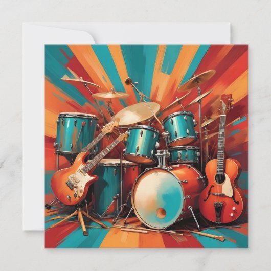 Aangepaste tekst Muziekinstrumenten Kaart (Voorkant)