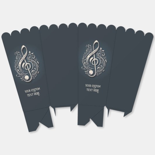 Aangepaste tekst Muzikale Sleutel Opmerking Bedankdoosjes (Ongevouwen)