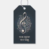 Aangepaste tekst Muzikale Sleutel Opmerking Cadeaulabel (Voorkant)