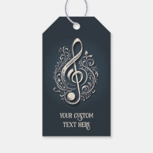 Aangepaste tekst Muzikale Sleutel Opmerking Cadeaulabel