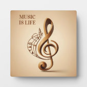 Aangepaste tekst Muzikale Sleutel Opmerking Fotoplaat (Voorkant)