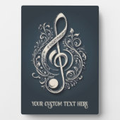 Aangepaste tekst Muzikale Sleutel Opmerking Fotoplaat (voorkant)