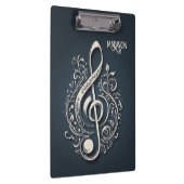 Aangepaste tekst Muzikale Sleutel Opmerking Klembord (Rechts)