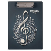 Aangepaste tekst Muzikale Sleutel Opmerking Klembord (Voorkant)