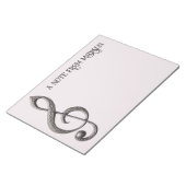 Aangepaste tekst Muzikale Sleutel Opmerking Notitieblok (Schuin)