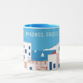 Aangepaste tekst Mykonos Griekenland Mok (Midden)