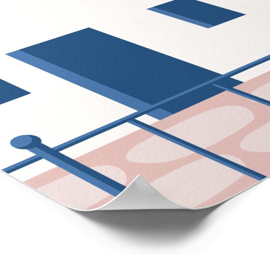 Aangepaste tekst Mykonos Griekenland Poster (Hoek)