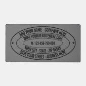 Aangepaste tekst Naam Adres Info Uw Kleuren Bedrij Bureaumat (Voorkant)