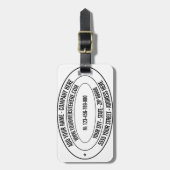 Aangepaste tekst Naam Adres Website Telefoon Bagag Bagagelabel (Voorkant verticaal)