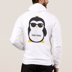 Aangepaste tekst / naam cool penguin hoodie