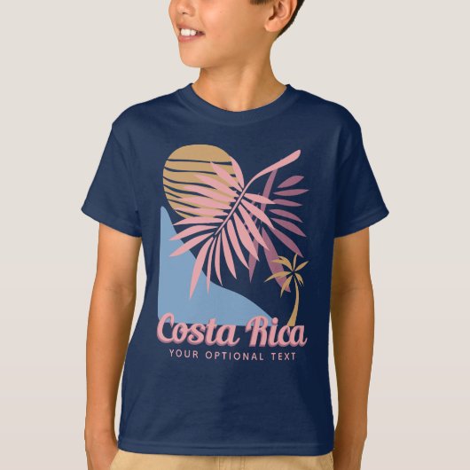 Aangepaste tekst & naam Costa Rica T-shirt (Voorkant)