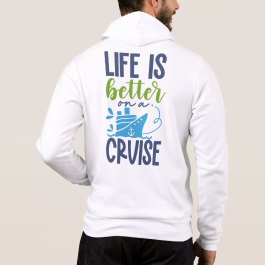 Aangepaste tekst / naam cruise hoodie (Achterkant)