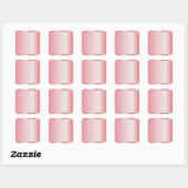 Aangepaste tekst naam logo lege sjabloon roze goud vierkante sticker (Vel)