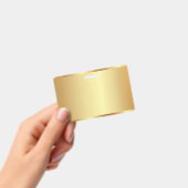 Aangepaste Tekst Naam Logo Naam Goud Lege Achtergr Badge (Handheld)