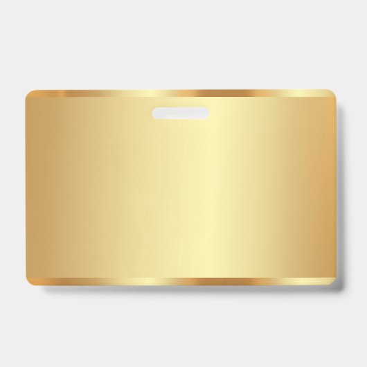 Aangepaste Tekst Naam Logo Naam Goud Lege Achtergr Badge (Voorzijde)