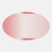 Aangepaste tekst naam logo roze goud blanco sjablo ovale sticker (Voorkant)